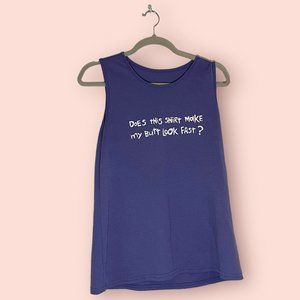One More Mile Womens Tank Top Shirt Does This Make My Butt Look Fast Purple M